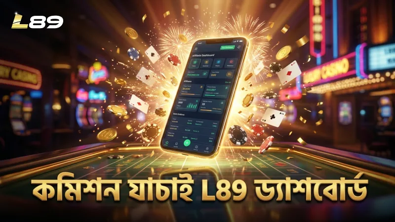 অ্যাফিলিয়েট ড্যাশবোর্ডে কমিশন এবং লেনদেন যাচাই করা হয়।