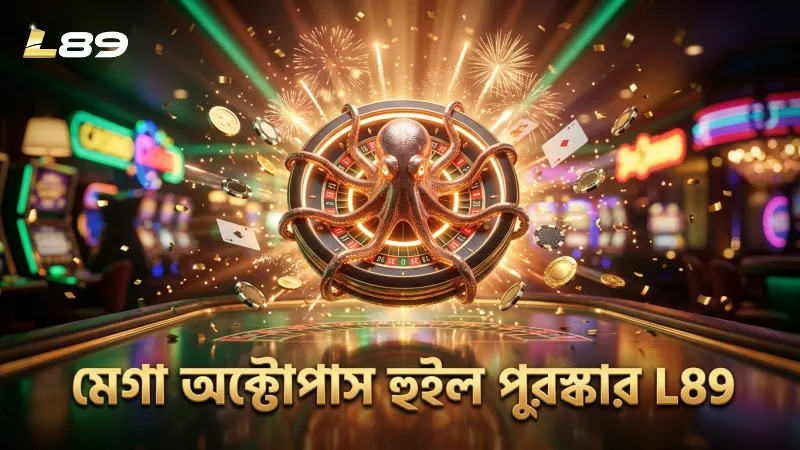 মেগা অক্টোপাস হুইল ট্রিগারের মাধ্যমে পুরস্কার বৃদ্ধি হয়