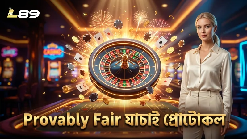 Provably Fair বিট যাচাই প্রোটোকল মাইন্স গেমের সঠিকতা নিশ্চিত করে।